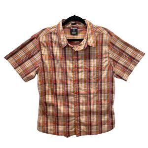 Sherpa Adventure Gear Mens Short Sleeve Collared Button Up Shirt SPF 50 Size L